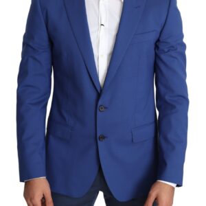 Dolce & Gabbana Exquisite Blue Wool Martini Blazer Jacket