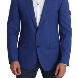 Dolce & Gabbana Exquisite Blue Wool Martini Blazer Jacket