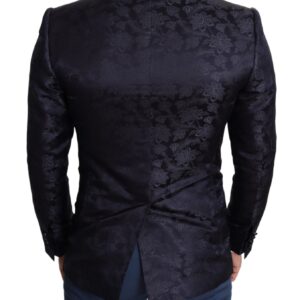 Dolce & Gabbana Elegant Silk Blend Martini Blazer in Blue