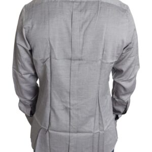 Dolce & Gabbana Elegant Gray Slim Fit Cotton Dress Shirt