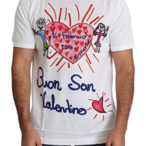 Dolce & Gabbana Romantic Heart Print Crew Neck Tee