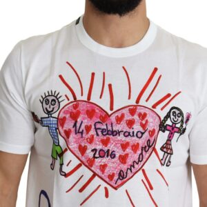 Dolce & Gabbana Romantic Heart Print Crew Neck Tee