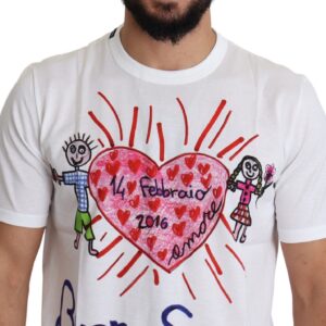 Dolce & Gabbana Romantic Heart Print Crew Neck Tee