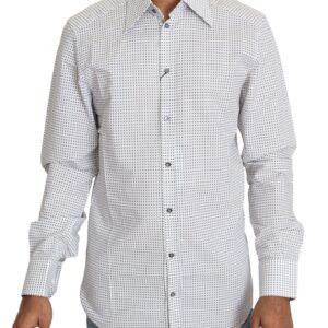 Dolce & Gabbana Elegant Slim Fit Polka Dot Dress Shirt