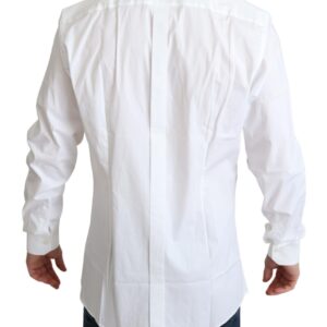 Dolce & Gabbana Elegant White Cotton Stretch Dress Shirt