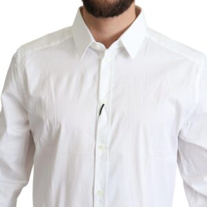 Dolce & Gabbana Elegant White Cotton Stretch Dress Shirt