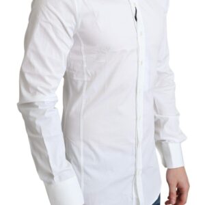 Dolce & Gabbana Elegant White Cotton Stretch Dress Shirt