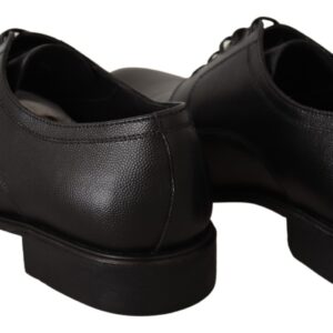 Dolce & Gabbana Elegant Black Leather Derby Shoes