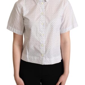 Dolce & Gabbana Elegant Polka Dot Cotton Polo Top