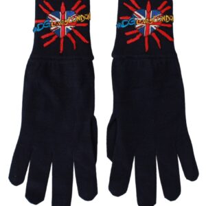 Dolce & Gabbana Blue Virgin Wool Unisex Gloves