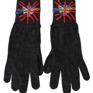 Dolce & Gabbana Gray Virgin Wool Unisex Gloves