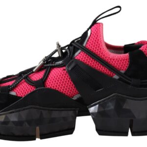 Jimmy Choo Electric Elegance Leather Mesh Sneakers