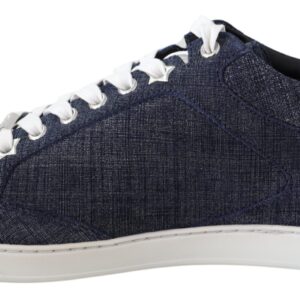 Jimmy Choo Chic Slip-On Blue Denim Suede Sneakers