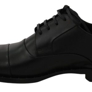 Dolce & Gabbana Sleek Black Leather Formal Dress Shoes