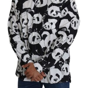 Dolce & Gabbana Panda Print Pure Cotton Shirt – Black White