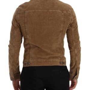 Dolce & Gabbana Elegant Corduroy Logo Jacket