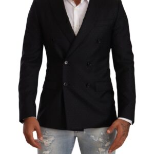 Dolce & Gabbana Elegant Black Dotted Formal Blazer