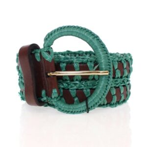 Dolce & Gabbana Enchanting Corset-Style Woven Raffia Belt