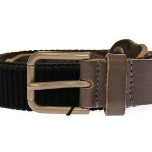 Dolce & Gabbana Elegant Leather-Cotton Fusion Men’s Belt