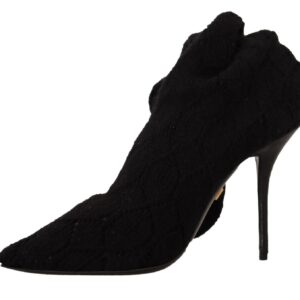 Dolce & Gabbana Elegant Black Stretch Socks Boots