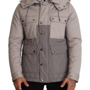 Dolce & Gabbana Elegant Lightweight Gray Windbreaker Jacket