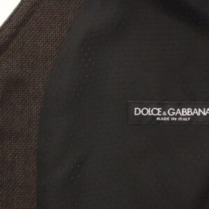 Dolce & Gabbana Elegant Brown Cotton Blend Dress Vest