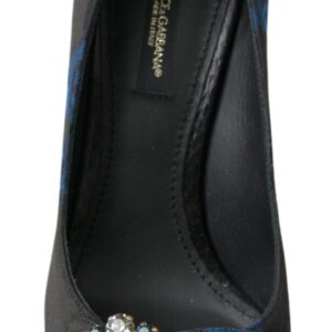 Dolce & Gabbana Elegant Blue Crystal Embellished Pumps