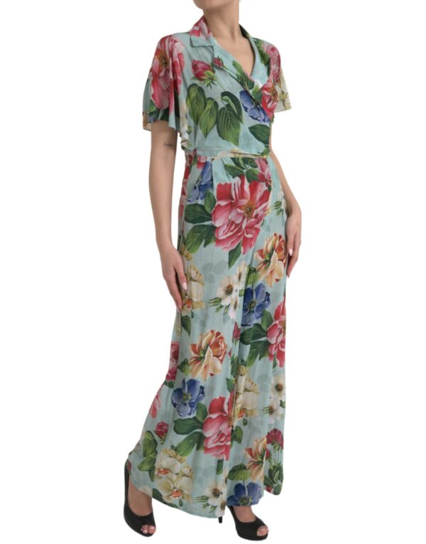 Dolce & Gabbana Elegant Floral Silk Crepe Jumpsuit - Image 2