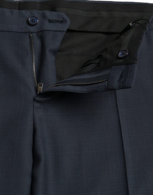 Dolce & Gabbana Blue Wool Men Skinny Dress Pants - Image 5