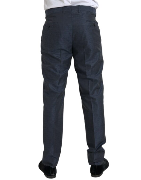 Dolce & Gabbana Blue Wool Men Skinny Dress Pants - Image 3