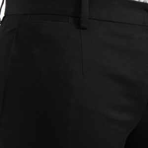 Dolce & Gabbana Black Cotton Stretch Skinny Dress Pants