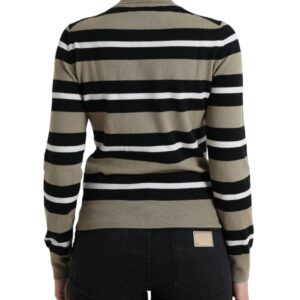 Dolce & Gabbana Multicolor Striped Wool Turtleneck Sweater