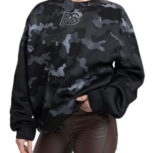 Dolce & Gabbana Elegant Black Camouflage Pullover Sweater