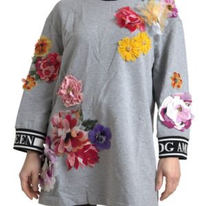 Dolce & Gabbana Chic Embellished Crew Neck Pullover Sweater