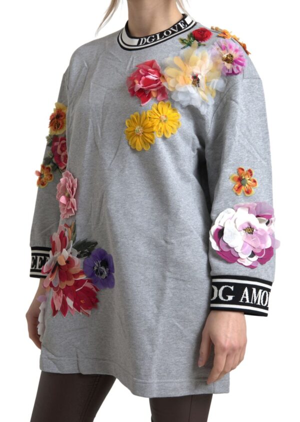 Dolce & Gabbana Chic Embellished Crew Neck Pullover Sweater - Image 2