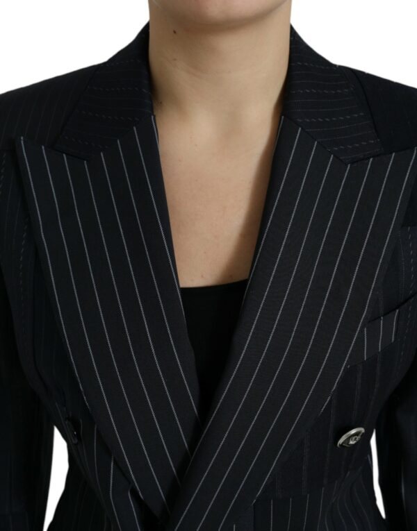 Dolce & Gabbana Elegant Striped Virgin Wool Blazer - Image 4