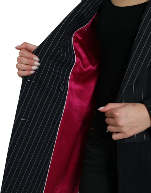 Dolce & Gabbana Elegant Striped Virgin Wool Blazer - Image 7