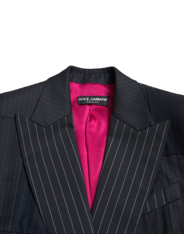 Dolce & Gabbana Elegant Striped Virgin Wool Blazer - Image 8