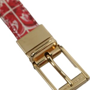 Dolce & Gabbana Elegant Red Calfskin Waist Belt