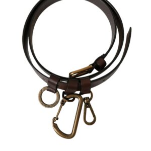 Dolce & Gabbana Elegant Brown Calf Leather Belt – Timeless Accessory