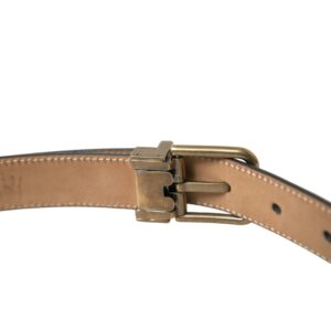 Dolce & Gabbana Elegant Black Calf Leather Belt