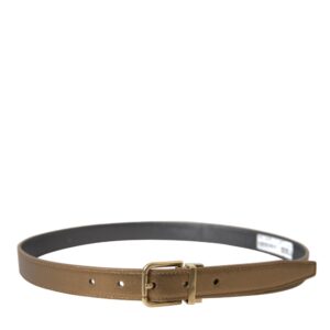 Dolce & Gabbana Metallic Gold Leather Belt – Timeless Elegance