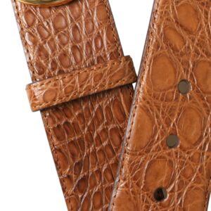 Dolce & Gabbana Elegant Exotic Leather Belt – Rich Brown