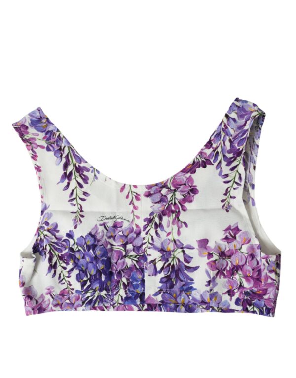 Dolce & Gabbana Elegant Floral Cropped Top - Image 3