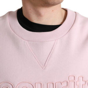 Dolce & Gabbana Elegant Pink Crew Neck Logo Sweater