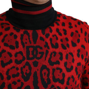 Dolce & Gabbana Elegant Leopard Turtleneck Sweater