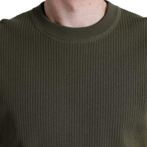 Dolce & Gabbana Elegant Green Crew Neck Cotton Sweater