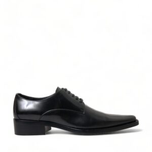 Dolce & Gabbana Elegant Black Leather Formal Flats