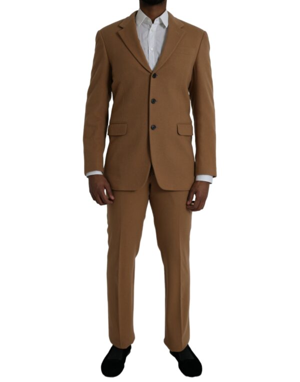 Prada Brown Cashmere 2 Piece Single Breasted Suit - Image 2