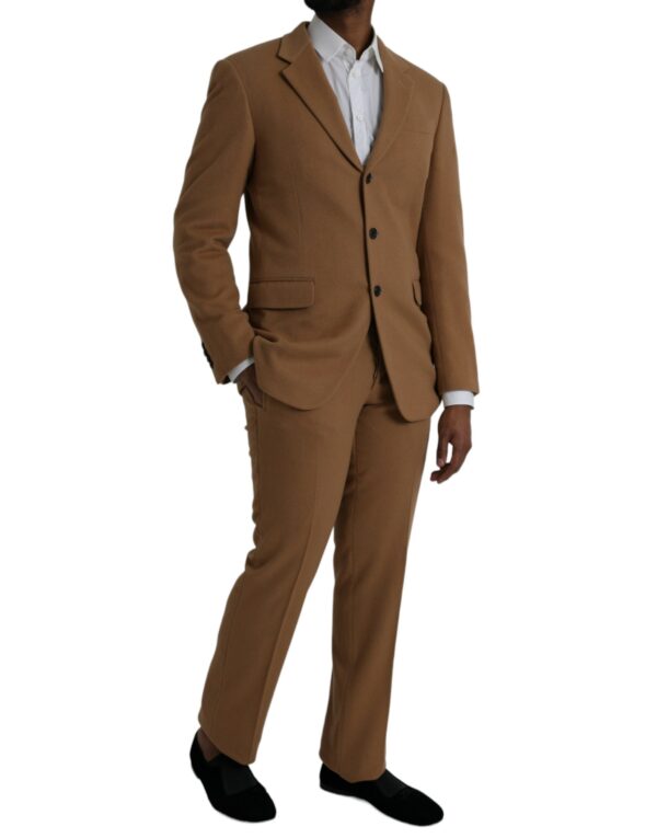 Prada Brown Cashmere 2 Piece Single Breasted Suit - Image 3